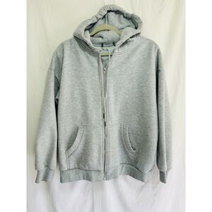 Automet Women's Fleece Medium Weight Full Zip Hoodie Size M Heather Gray